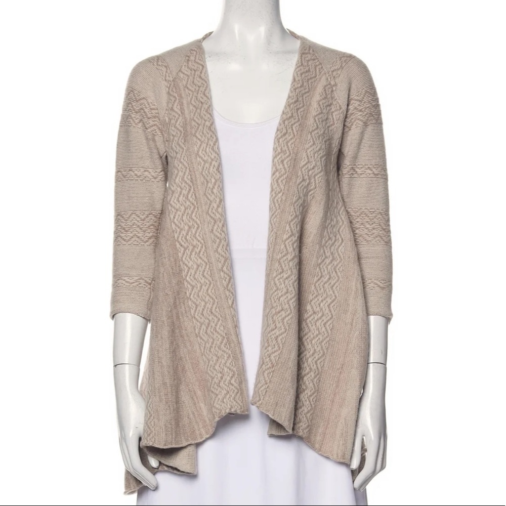 Calypso St. Barth Cashmere Cardigan Open Front Sweater